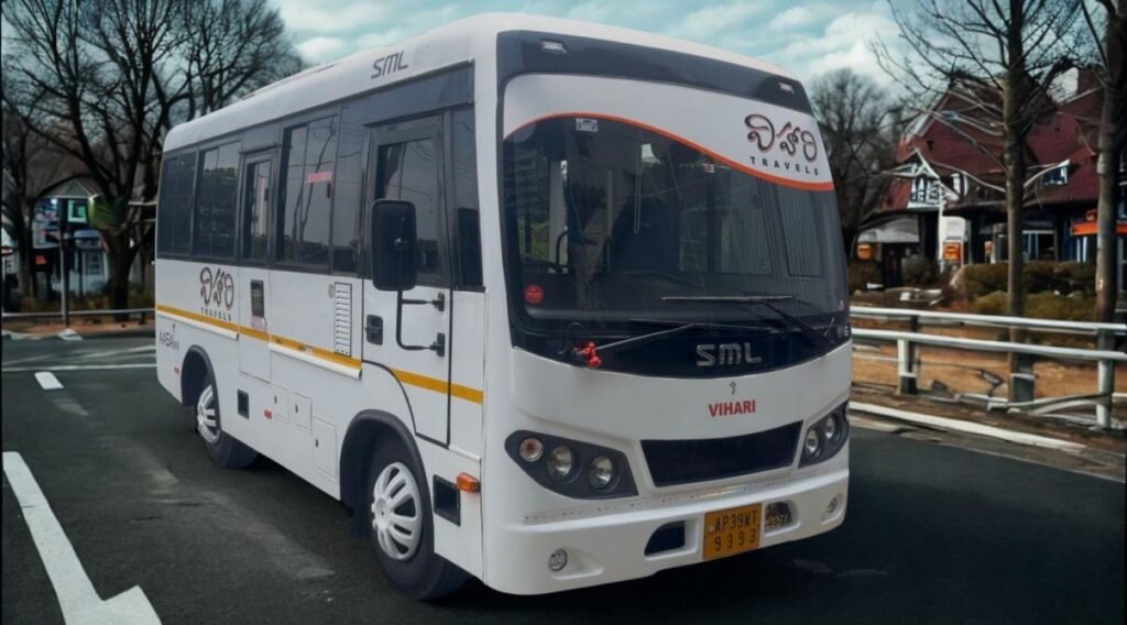 Online bus booking in Tanuku search interface on mobile screen