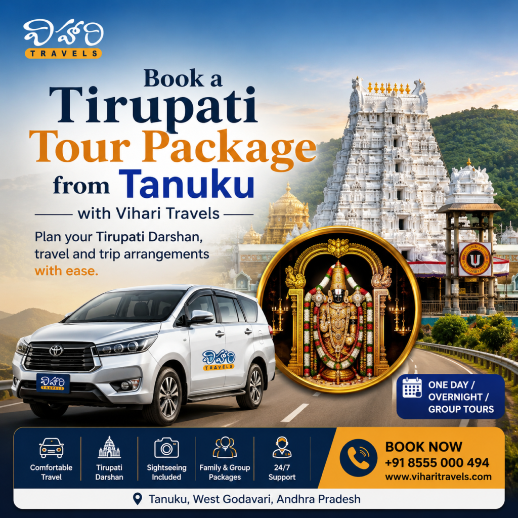 Tirupati Tour Package from Tanuku for Tirupati Darshan