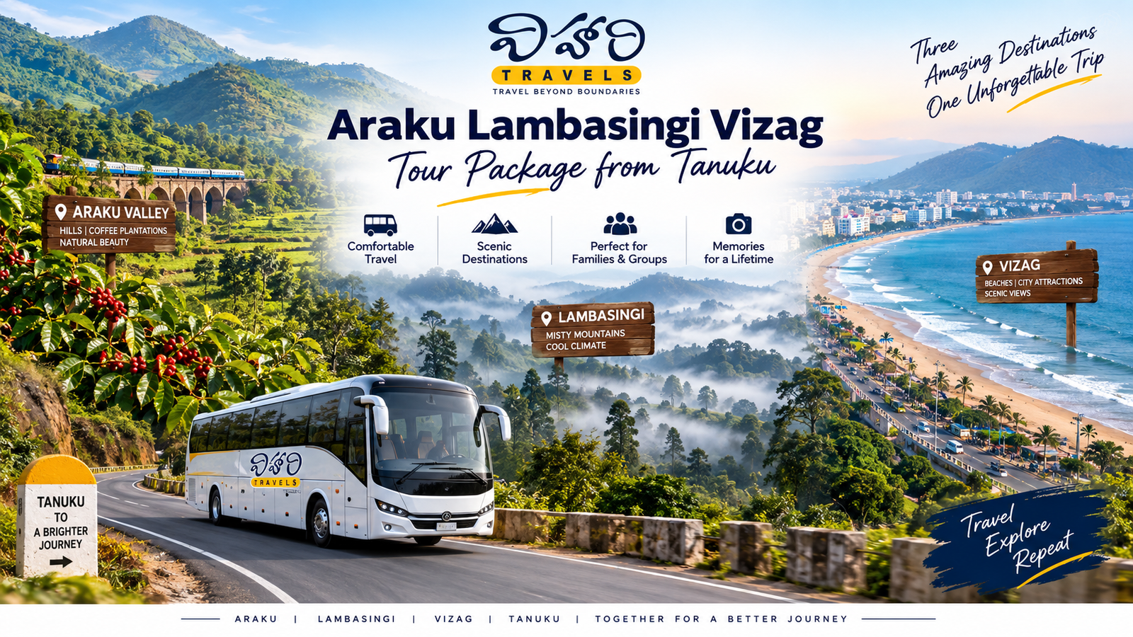 Weekend family getaway from Tanuku to Araku Valley and Lambasingi