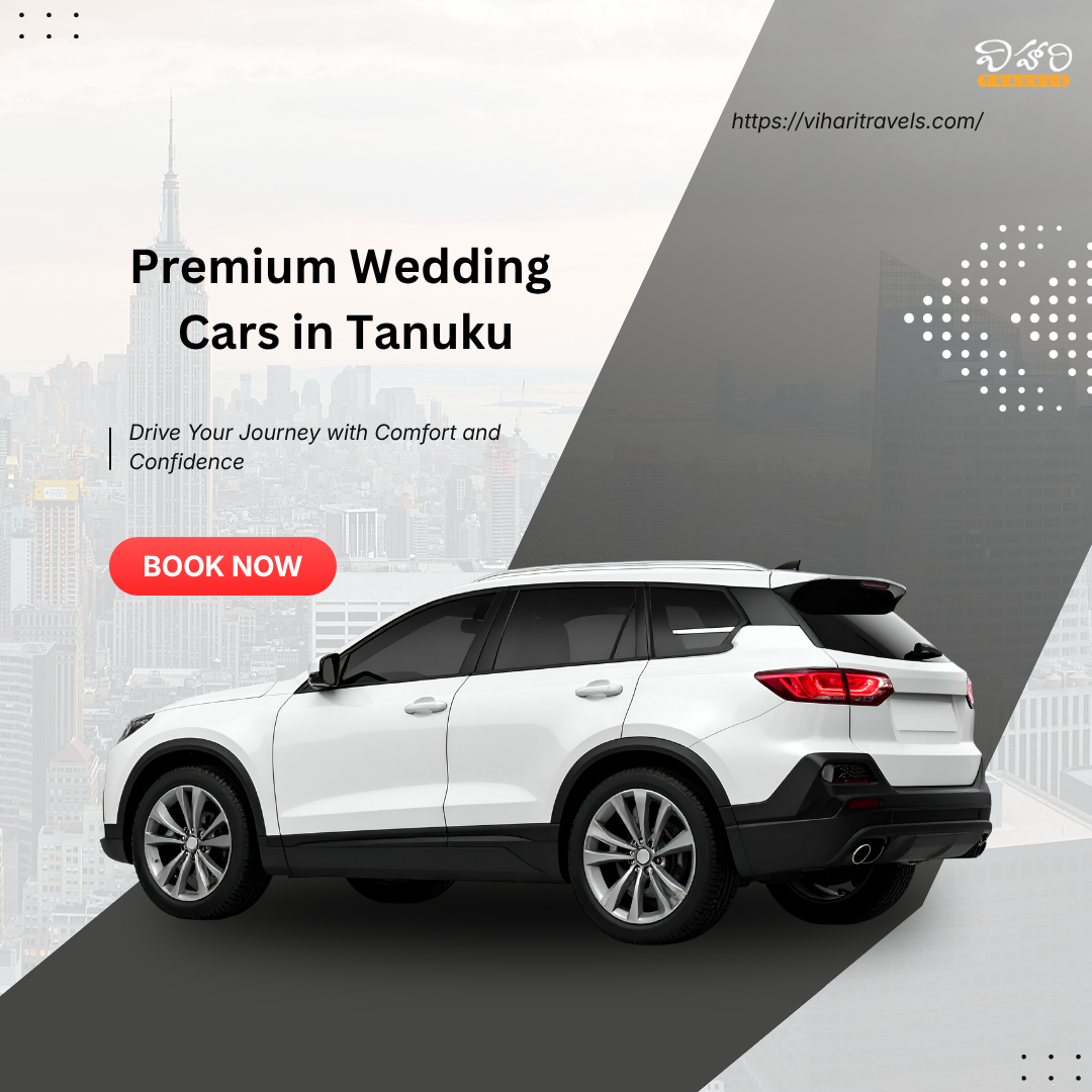 Luxury wedding car rental service in Tanuku